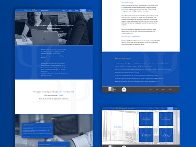 Mockup Web Design for Isabelle Ridgwell (Business Psychologist) blue branding business concept figma photoshop ui ux web website