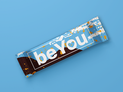 BeYou Cocoanut Bar branding food fun health illustrator mockup modern photoshop quirky vibrant