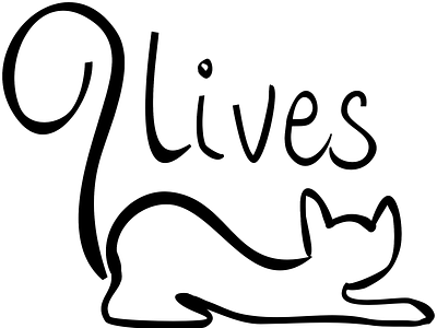 Catlives cats hangman logo sketching word game