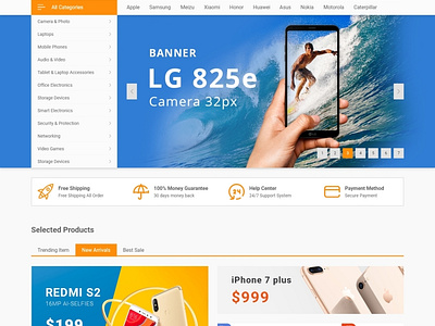 Ecommerce Website for Mobile phones