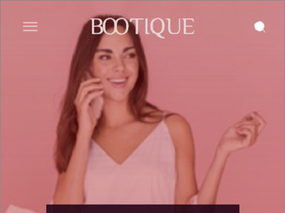 Boutique Lnading page mobile app design ui web