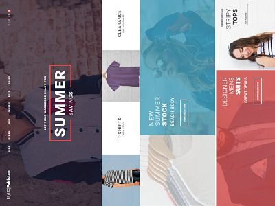 landing page for ecommerce clothing store design ui web