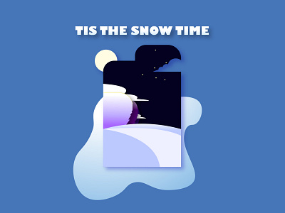 Snow-Time art flat illustration illustrator snow vector