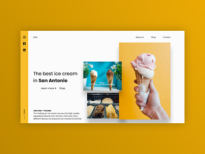 San Antonio ice cream design ui web website