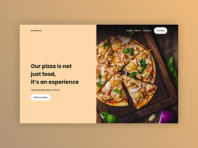RomePizza design food meal pizza pizzeria restaurant rome simple ui web website