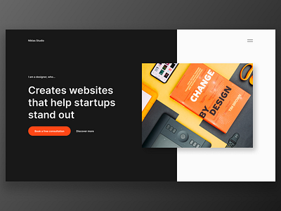 Niklas Studio potfolio agency branding business minimal minimalistic startup studio web website