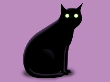 Black Cat black cat eyes icon purple