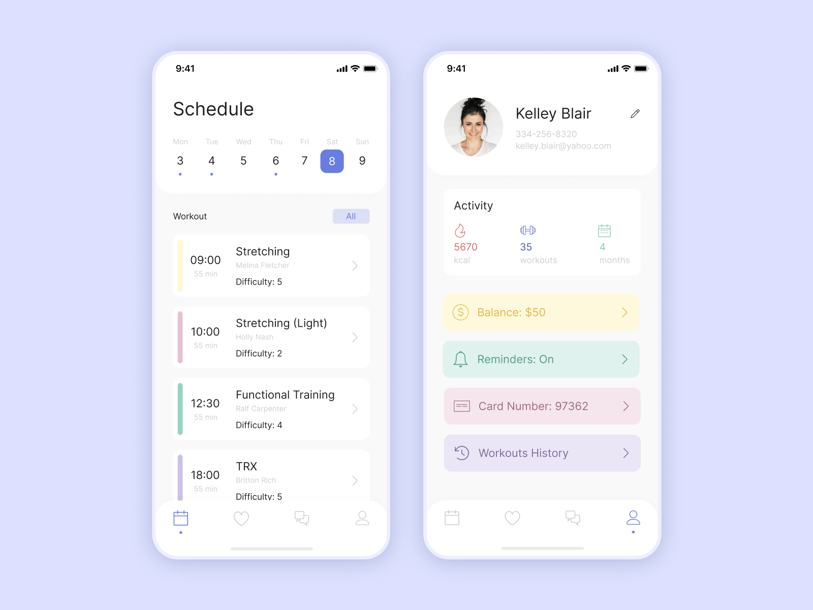 Mobile Fitness App — UI/UX Design by Yellow on Dribbble