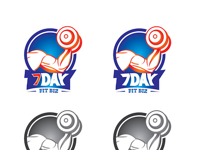 7DAY FIT BIZ 2 01 design illustrator logo product