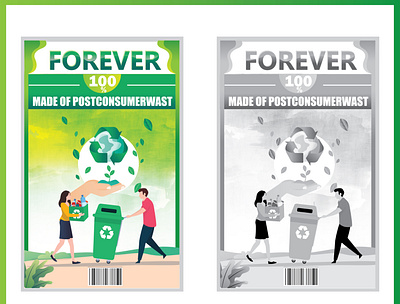 forever poster design green illustrator poster