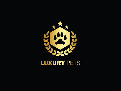 LUXURY PETS design illustrator logo