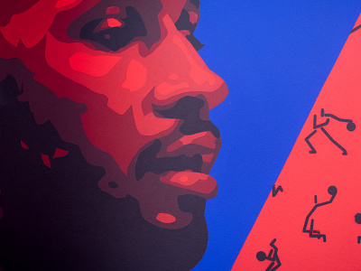 Boris Diaw art basketball design graffiti graphic graphic design illustration mural muralart paint sport streetart