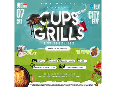 FLYER - Cup and Grills Party artwork brand design branding design flyer