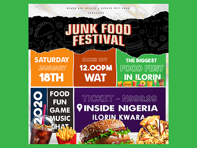 FLYER - Junk Food Festival artwork brand design branding design flyer