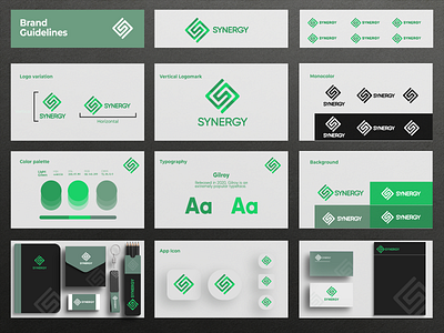 Synergy Brand Guideline brand design branding design guildline illustration logo logodesign logos