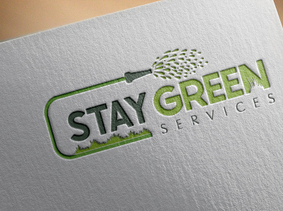 Stay Green service branding design flat graphic design illustration illustrator logo minimal typography vector