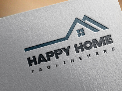 Happy Home | Real Estate Business Logo | 2020 branding design flat graphic design illustration illustrator logo minimal typography vector