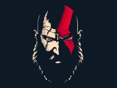 Kratos God Of War Face Rosto Lucianoballack - God Of War Symbol Png,God Of  War 2018 Logo - free transparent png images - pngaaa.com