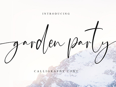 Garden Party - Calligraphy Font 3d a angela animation branding calligrapyh design font font handwritten graphic design illustration lettering logo