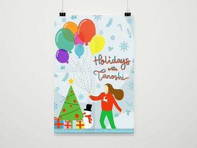 Illustration for Print Ad christmas digital art flat illustration graphics holidays illustration modern