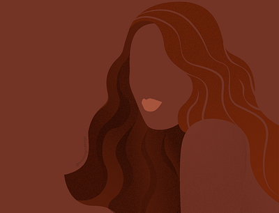 Brown GIrl branding brown colored colored women design digital art flat illustration girl illustration modern modern illustration vector wavy hair women