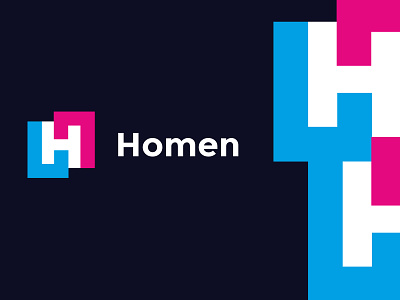 Homen lettermark logo branding color company logo corporate creative h logo illustration lettermark logo logo mark logodesign modren logo