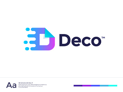 Deco office logo abstract app icon logo branding company logo creative logo letter based logo logodesign logotype modern modren logo