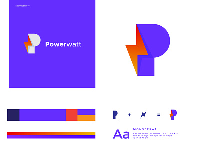 powerwatt logo concept abstract best logo brand identity branding concept art creative logo logo logo concept logo designer logo mark logodesign logotype modren logo power powerwatt trend 2021