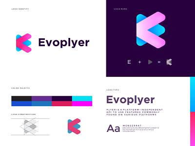 Evoplayer logo design