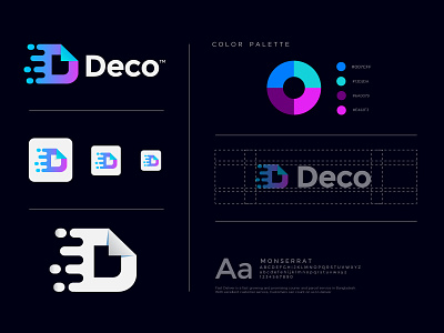 Deco online shop logo concept