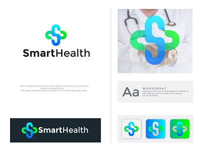 smart health logo branding