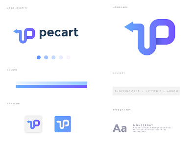 pcart logo concept abcdefghijklmno abstract brand identity branding clean concept creative design icon lettering logo logo design logo designer logodesign minimal modern online pqrstuvwxyz shop shopping