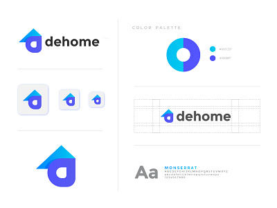 dehome logo branding abcdefghijkl abstract brand identity branding branding design design designer flat home house letter mark logo logodesign logotype mark mnopqrstuvwxyz modern rent rental service