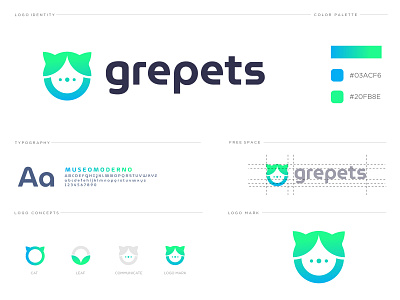 grepets logo design concept