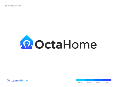 octahome octopus logo abstract aqua clean concept creative home home with octopus house logo logodesign modern modern octopus logo ocean octahome octopus octopus home octopus logo design sea sea fish water