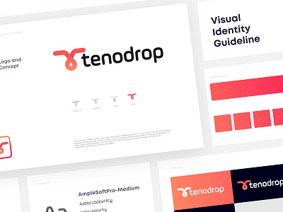 Tenodrop Modern logo branding abstract branding clean concept connect creative design drop e commerce identity letter logo logo logo design logos mark minimal modern oil online business trust