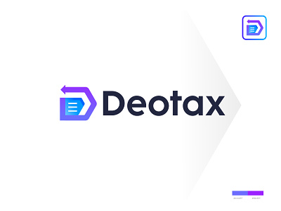 Deotax concept logo design abstract acconting best logo designer branding concept creative data identity logo logo designer logodesign logos minimal modern processing service tax tax services