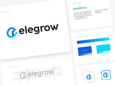 Elegrow logo design abstract best logo branding business community concept conceptual logo corporate e commarce eagle finance growth logo logo design logo marks logodesign modern service trade trending logodesign