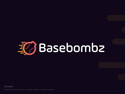 Basebomz logo design || Baseball sports logo abstract ball baseball basebomz bomb conceptual logo creative logo logo design logodesign logomark mark modern sports symbol
