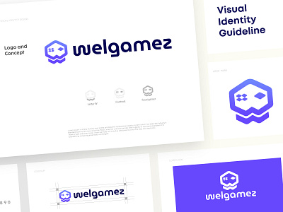 welgamez logo branding brand identity branding game gaming logo logo design mark visual identity