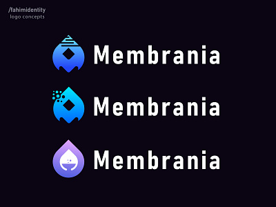 Membrania logo design concepts branding chemicals clean concepts conceptual logo drop filtering identity logo logo design logos membrania minimal modern saas water water technology