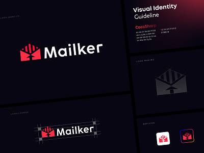 Logo design for Mailker | mail service logo brand guide branding branding guidelines design logo logo design branding mail logo modern modern logo design service logo