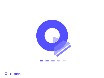 Letter Q + Writing pen logo design concept abstract branding concept creative design letter q logo logo design logodesign mark minimal modern symbol