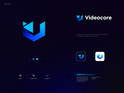 Videocore | video conference logo concept