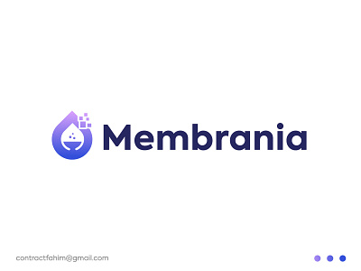 membrania modern logo design