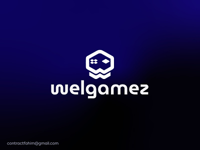 welgamez | modern gaming logo design game shop logo gaming business logo gaming console logo gaming logo design gaming website logo logo logo design minimal modern modern gaming modern gaming logo modern gaming logo design welgamez