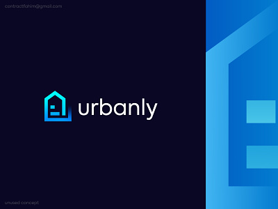 urbanly logo design city digital home logo logo design modern rental street urban