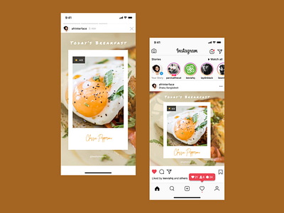 Instagram Post | Breakfast Menu 🍛 ad design breakfast design egg flat free graphic design illustration instagram media menu modern post social story ui