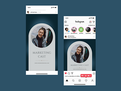 Instagram Post | Marketing Cast Post 💡 ad design cast clean design flat free graphic design illustration instagram marketing media modern post social story ui