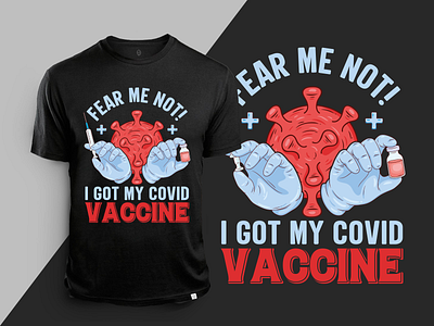 covid vaccine t shirt Design.